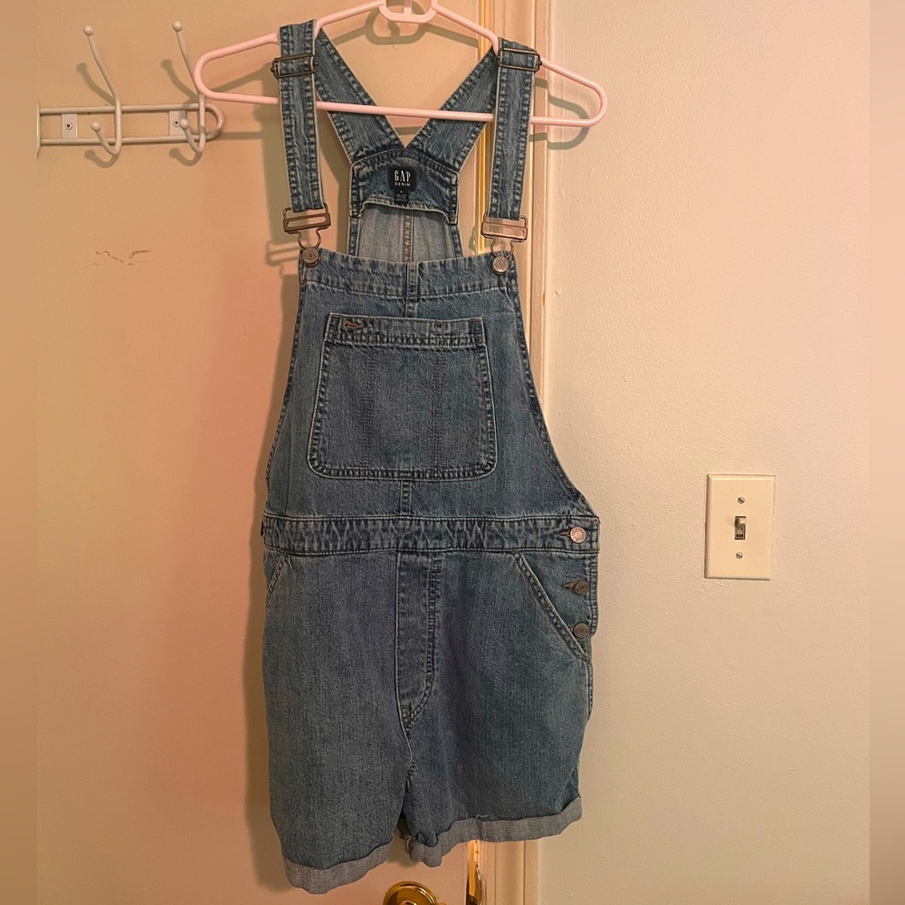 GAP Denim Jean Overall Shorts Trendy Casual Spring Summer Medium